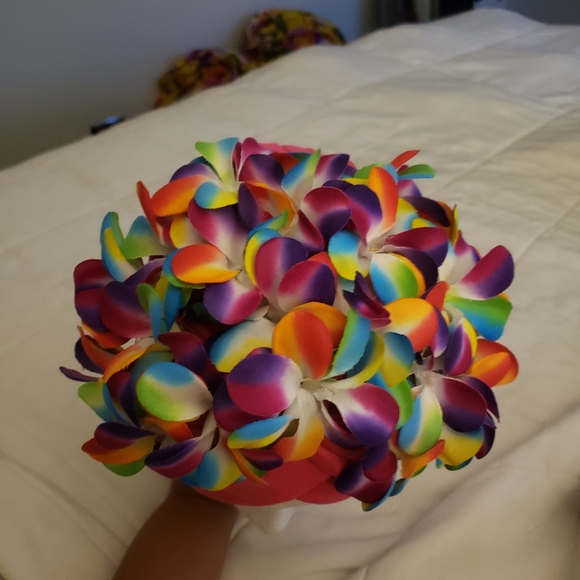 Turban with flowers and lights - Pink - Picture 2 of 4